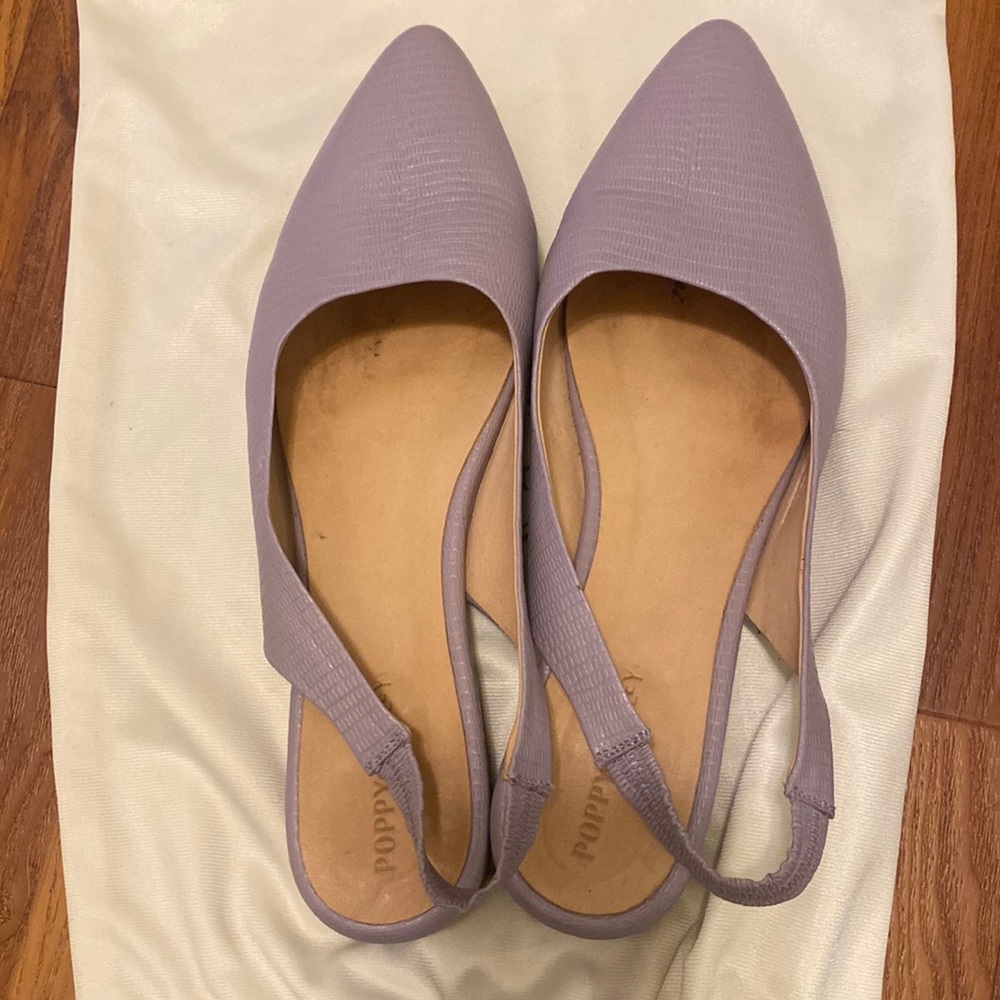 Poppy Barley lavender slingback flats. Size 10.5